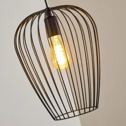 Suspension Chiuta Noir, 1 lumière