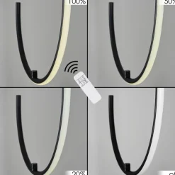 Suspension Chlak LED Noir, 2 lumières, Télécommandes