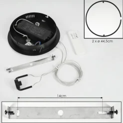 Suspension Chlak LED Noir, 2 lumières, Télécommandes
