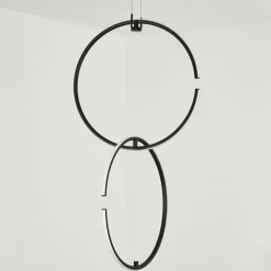 Suspension Chlak LED Noir, 2 lumières, Télécommandes