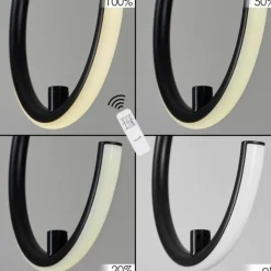 Suspension Chlak LED Noir, 3 lumières, Télécommandes