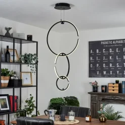 Suspension Chlak LED Noir, 3 lumières, Télécommandes