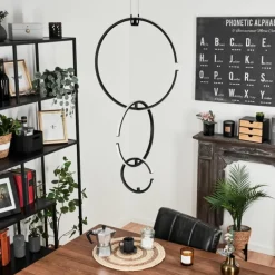 Suspension Chlak LED Noir, 3 lumières, Télécommandes