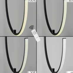 Suspension Chlak LED Noir, 2 lumières, Télécommandes