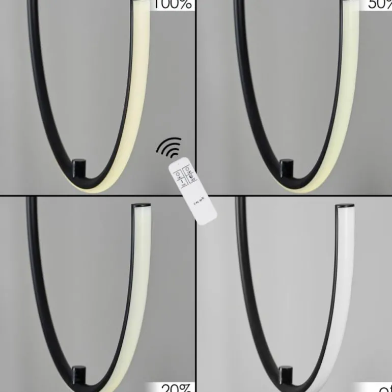 Suspension Chlak LED Noir, 2 lumières, Télécommandes