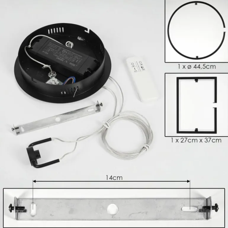Suspension Chlak LED Noir, 2 lumières, Télécommandes