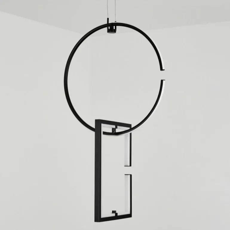 Suspension Chlak LED Noir, 2 lumières, Télécommandes