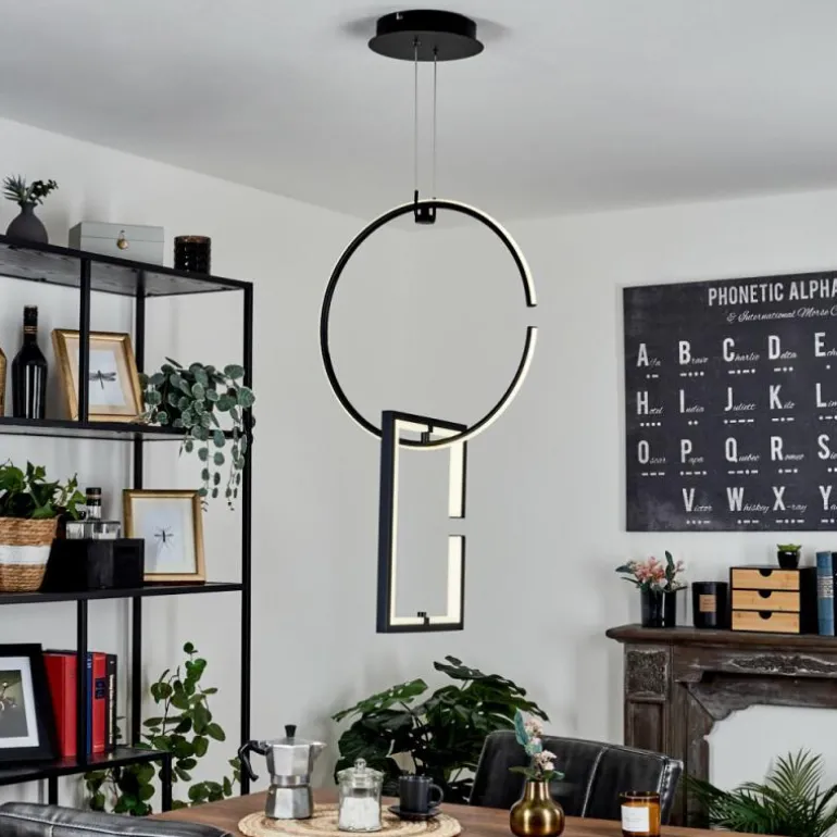 Suspension Chlak LED Noir, 2 lumières, Télécommandes