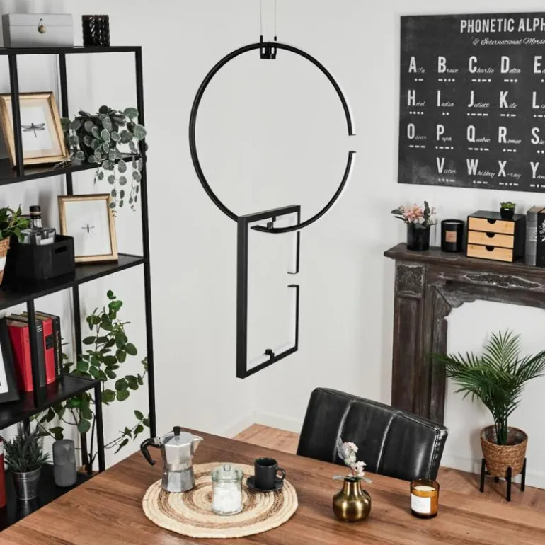 Suspension Chlak LED Noir, 2 lumières, Télécommandes