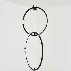 Suspension Chlak LED Noir, 2 lumières, Télécommandes