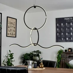 Suspension Chlak LED Noir, 3 lumières, Télécommandes