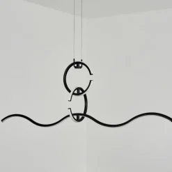 Suspension Chlak LED Noir, 3 lumières, Télécommandes