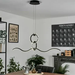 Suspension Chlak LED Noir, 3 lumières, Télécommandes