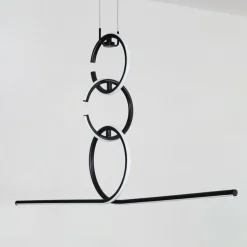 Suspension Chlak LED Noir, 3 lumières, Télécommandes