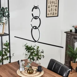 Suspension Chlak LED Noir, 3 lumières, Télécommandes