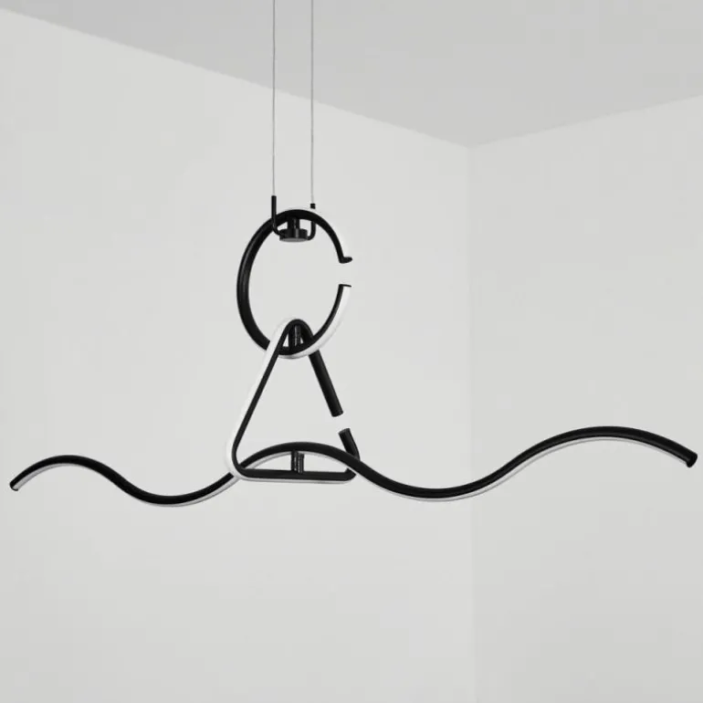 Suspension Chlak LED Noir, 3 lumières, Télécommandes