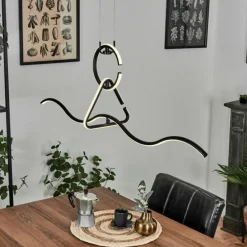 Suspension Chlak LED Noir, 3 lumières, Télécommandes