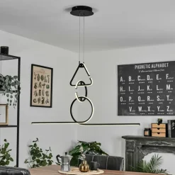 Suspension Chlak LED Noir, 3 lumières, Télécommandes