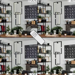 Suspension Chlak LED Noir, 2 lumières, Télécommandes