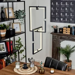 Suspension Chlak LED Noir, 2 lumières, Télécommandes