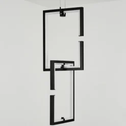 Suspension Chlak LED Noir, 2 lumières, Télécommandes