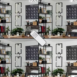 Suspension Chlak LED Noir, 3 lumières, Télécommandes