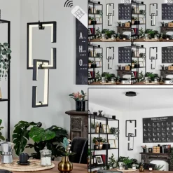 Suspension Chlak LED Noir, 2 lumières, Télécommandes