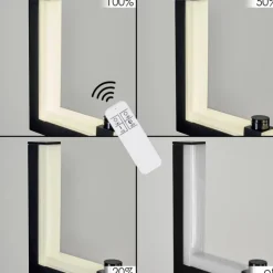 Suspension Chlak LED Noir, 2 lumières, Télécommandes