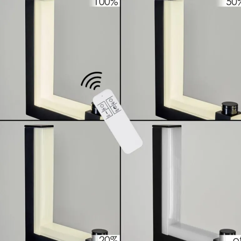 Suspension Chlak LED Noir, 2 lumières, Télécommandes