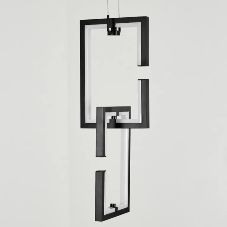 Suspension Chlak LED Noir, 2 lumières, Télécommandes