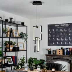 Suspension Chlak LED Noir, 2 lumières, Télécommandes