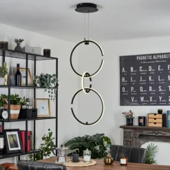 Suspension Chlak LED Noir, 3 lumières, Télécommandes