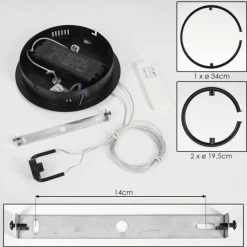 Suspension Chlak LED Noir, 3 lumières, Télécommandes