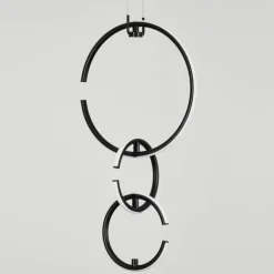 Suspension Chlak LED Noir, 3 lumières, Télécommandes