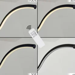 Suspension Chlak LED Noir, 3 lumières, Télécommandes