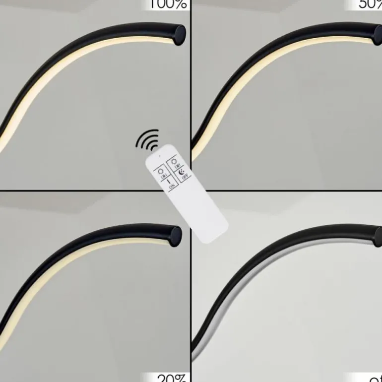 Suspension Chlak LED Noir, 3 lumières, Télécommandes