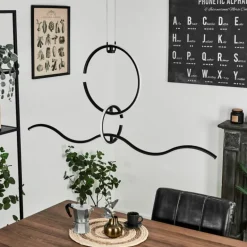 Suspension Chlak LED Noir, 3 lumières, Télécommandes