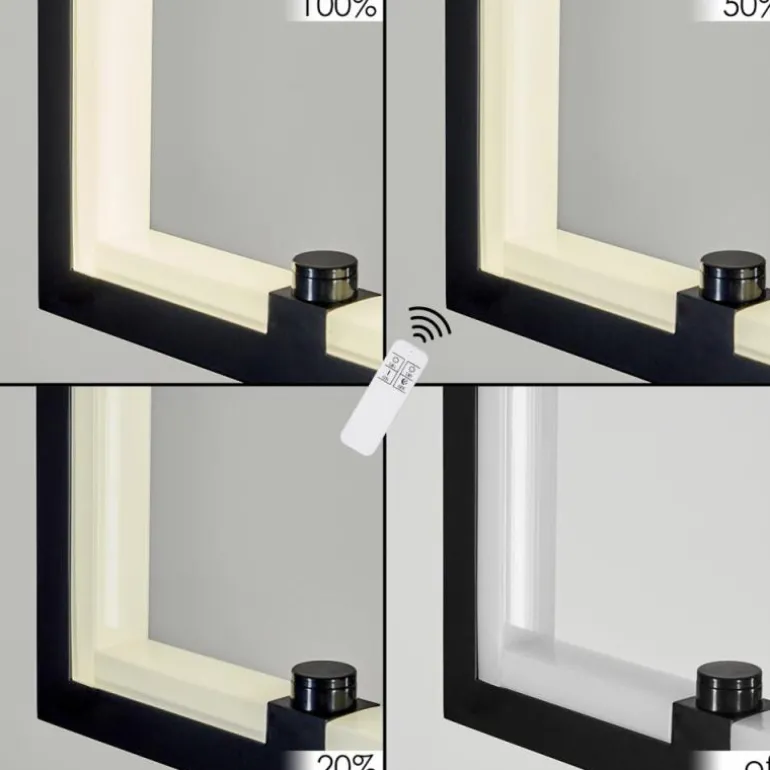 Suspension Chlak LED Noir, 3 lumières, Télécommandes