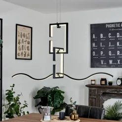 Suspension Chlak LED Noir, 3 lumières, Télécommandes