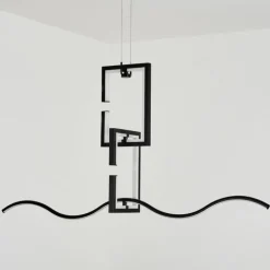 Suspension Chlak LED Noir, 3 lumières, Télécommandes