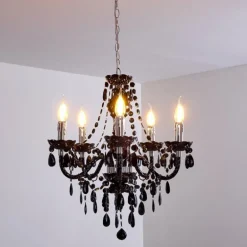 Suspension Chrome, 5 lumières