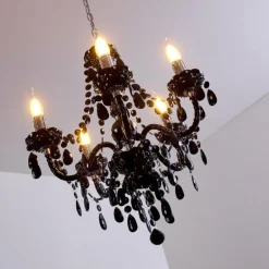 Suspension Chrome, 5 lumières