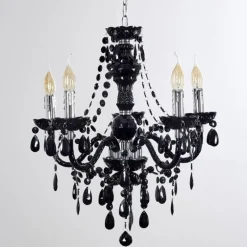 Suspension Chrome, 5 lumières