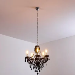 Suspension Chrome, 5 lumières