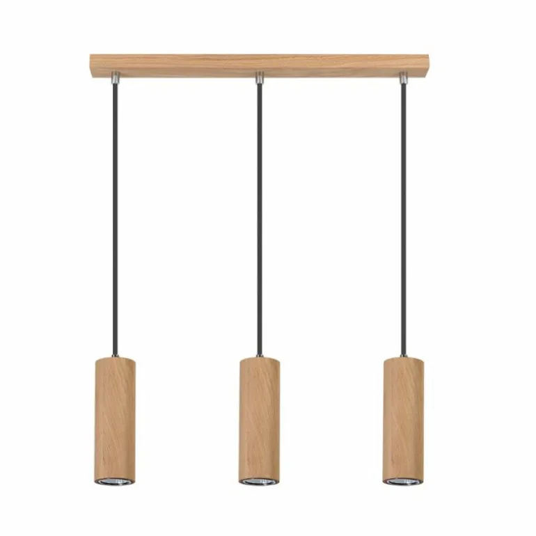 Suspension Chuquis LED Écru, Noir, 3 lumières