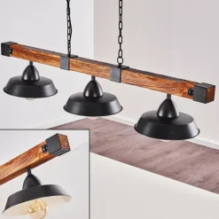 Suspension Corippo Noir, 3 lumières