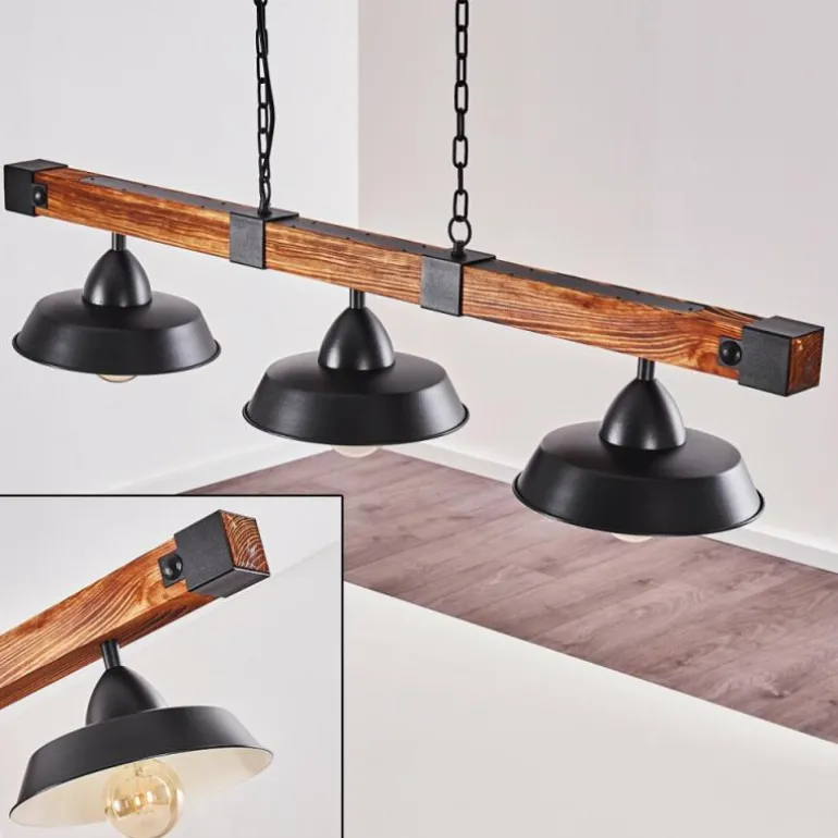 Suspension Corippo Noir, 3 lumières