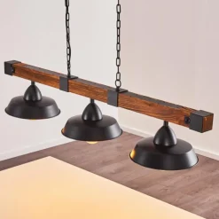 Suspension Corippo Noir, 3 lumières