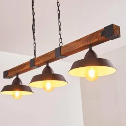 Suspension Corippo Noir, 3 lumières