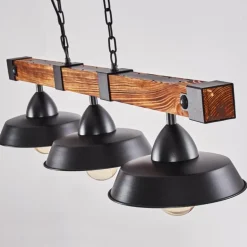 Suspension Corippo Noir, 3 lumières